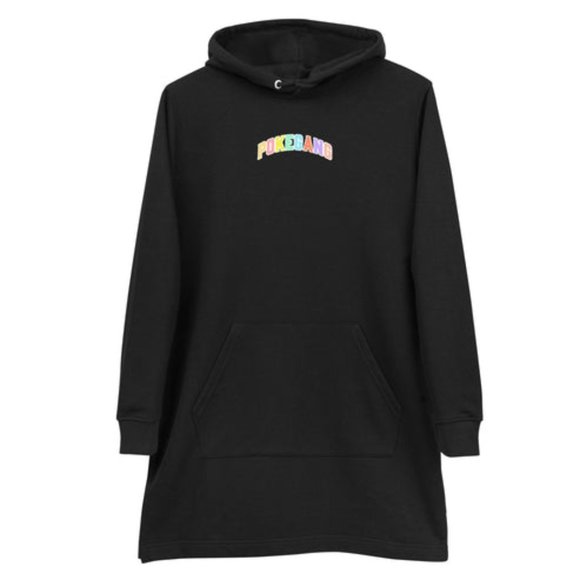 PokeGang Women's Black Long Sleeve Kangaroo Pocket Double Layered Hoodie - Picture 1 of 6